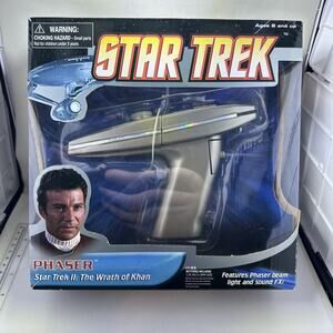Star Trek ll Phaser in box, The Wrath of Khan Lights Sound 2009 Tested Fast Ship